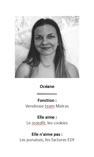 Océane vendeuse Team boutique Matras Mauranes